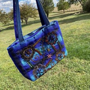 Embroidered beaded purse